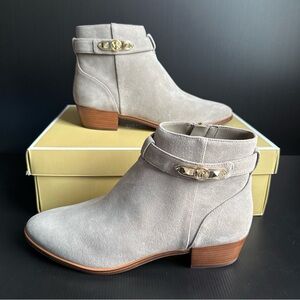 NIB Michael Kors Suede Zippered Birch Colored Jackie Bootie Women’s Shoe Size 10